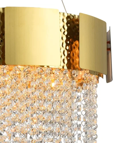 Люстра подвесная EMPIRE 76014/8C GOLD Natali Kovaltseva золотая прозрачная на 8 ламп, основание золотое в стиле классический  фото 2